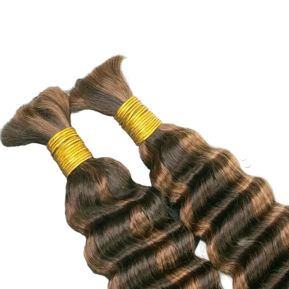 Blend #4/30 Deep Wave Human Hair For Braiding - Image 4