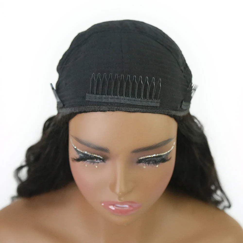Body Wave 3/4 Half Wig Drawstring Flip Over Human Hair Wig - Image 5