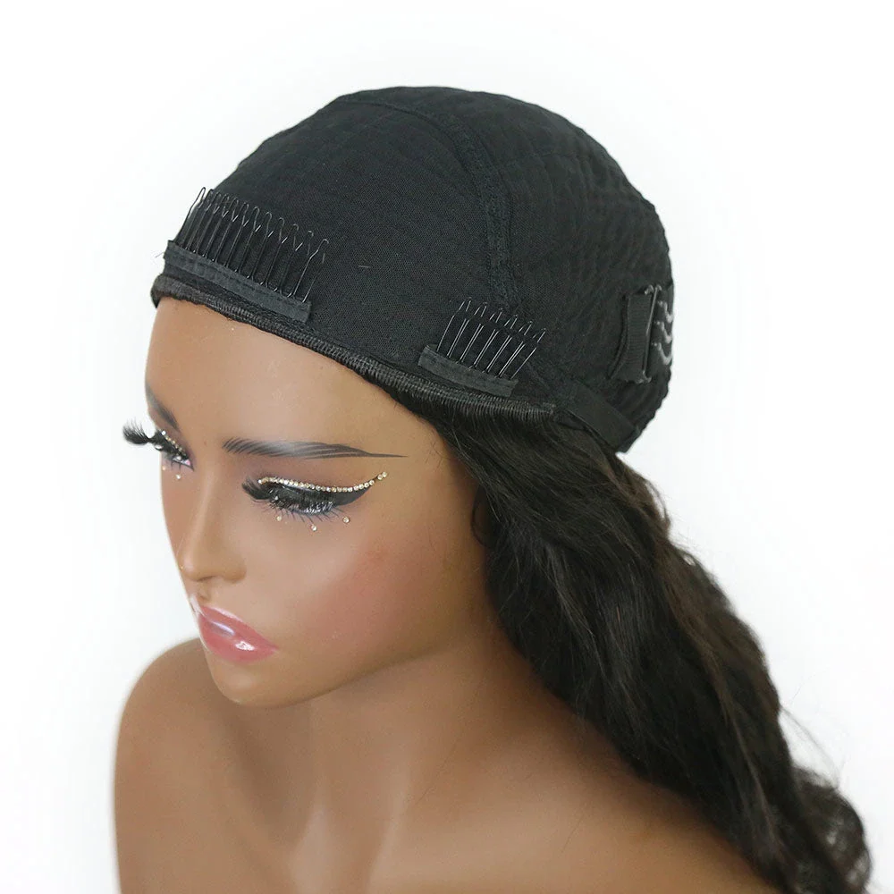 Body Wave 3/4 Half Wig Drawstring Flip Over Human Hair Wig - Image 7