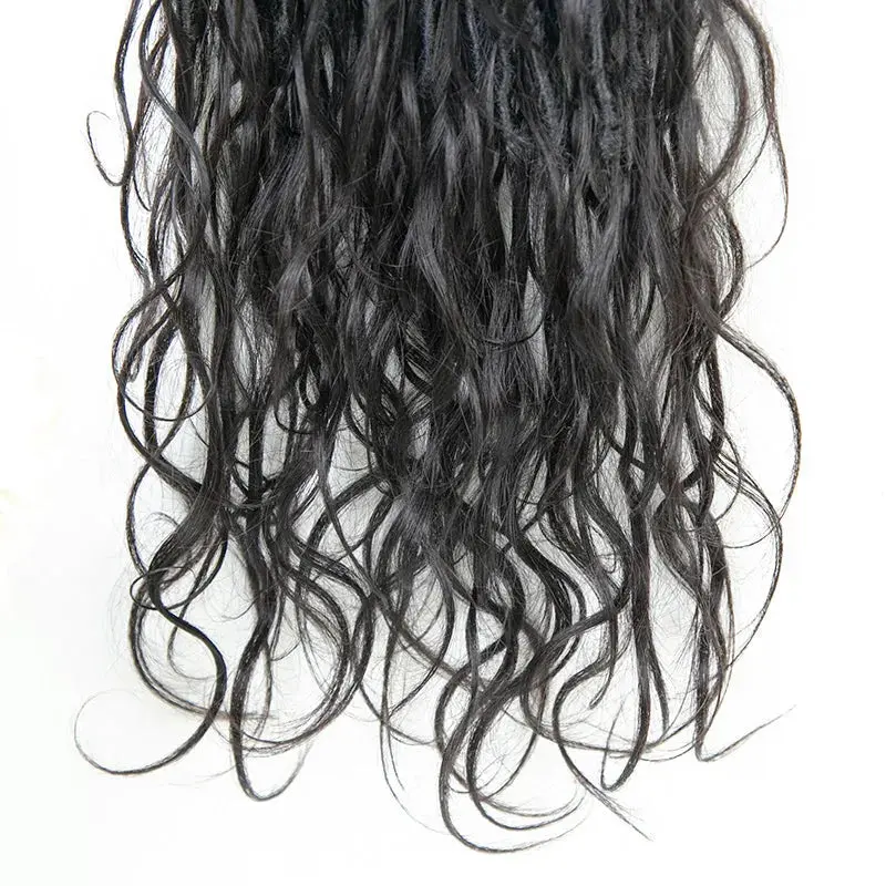 Boho Locs Crochet Hair with Human Hair Curls - Image 19