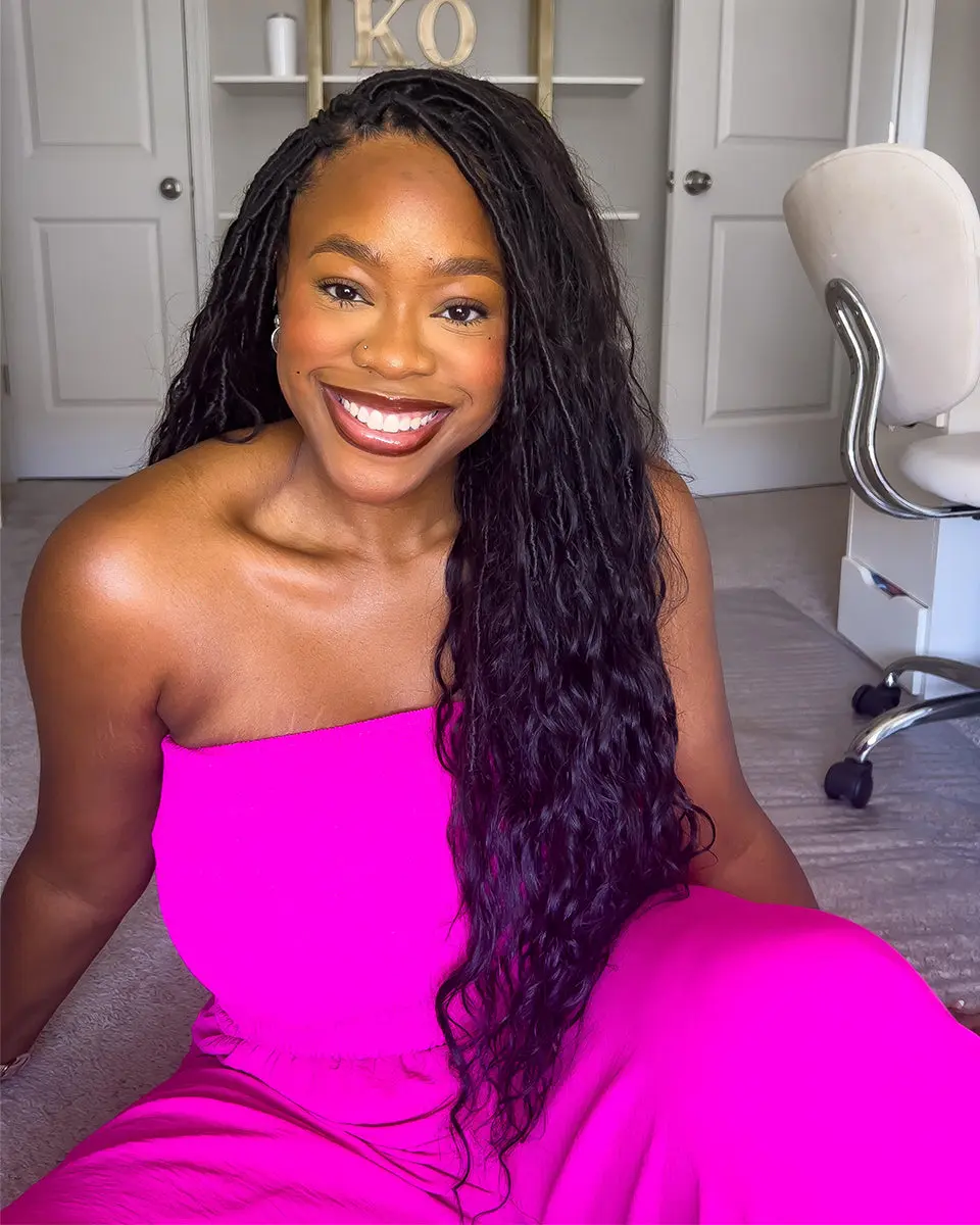 Boho Locs Crochet Hair with Human Hair Curls - Image 5