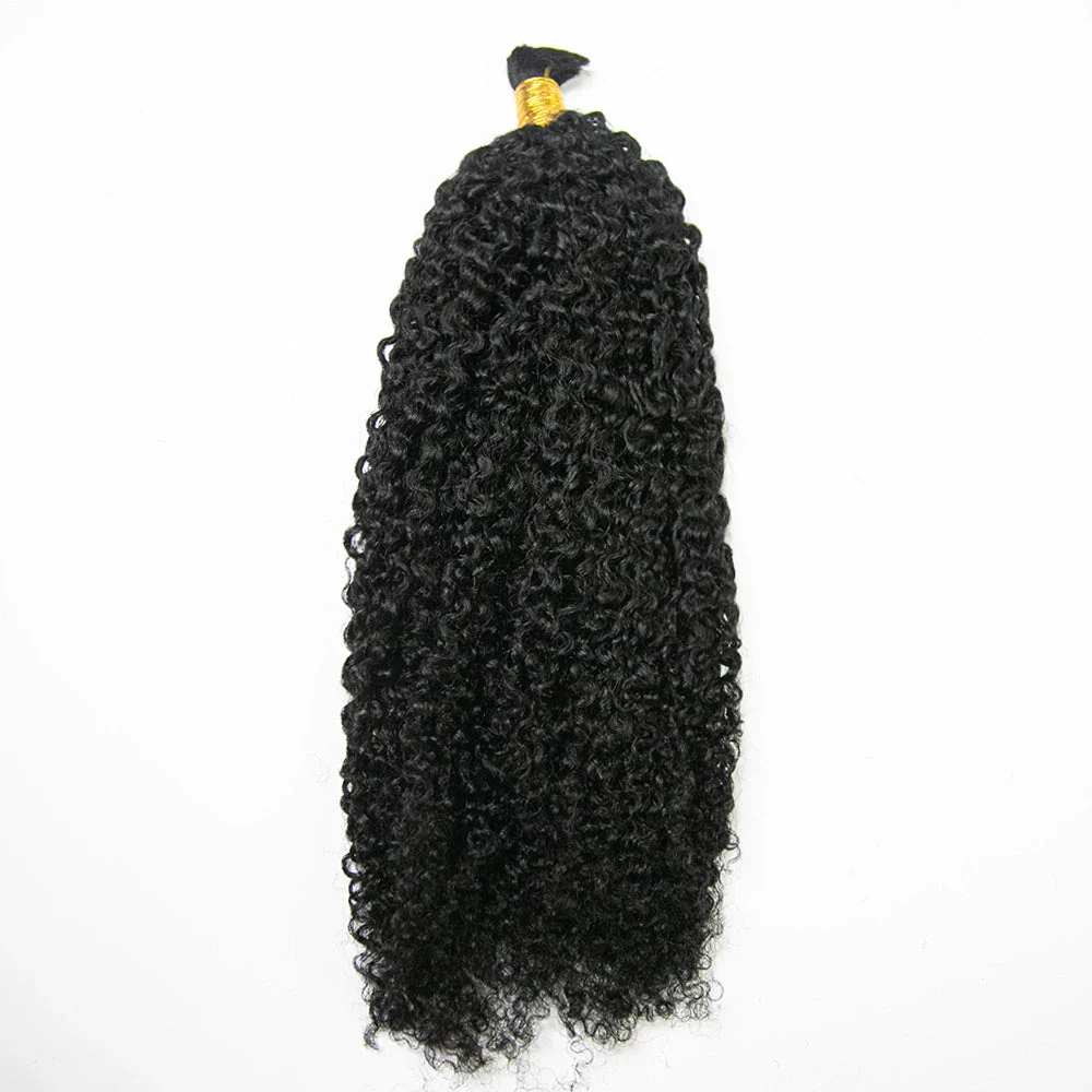 Bulk Human Hair For Braiding #1 Kinky Curly 22" E3【CLEARANCE】 - Image 2