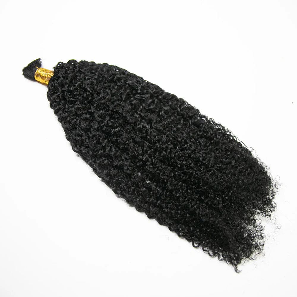 Bulk Human Hair For Braiding #1 Kinky Curly 22" E3【CLEARANCE】 - Image 3
