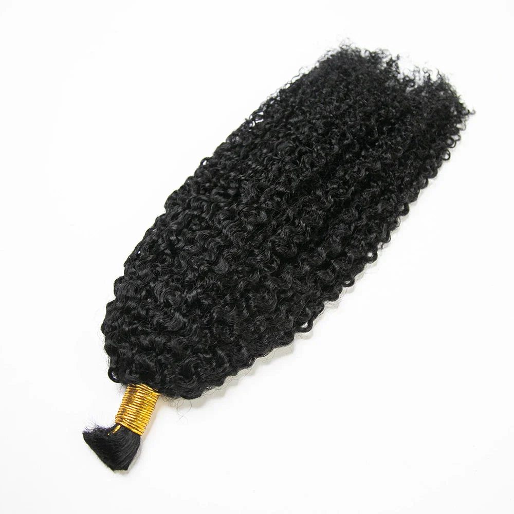 Bulk Human Hair For Braiding #1 Kinky Curly 22" E3【CLEARANCE】 - Image 4