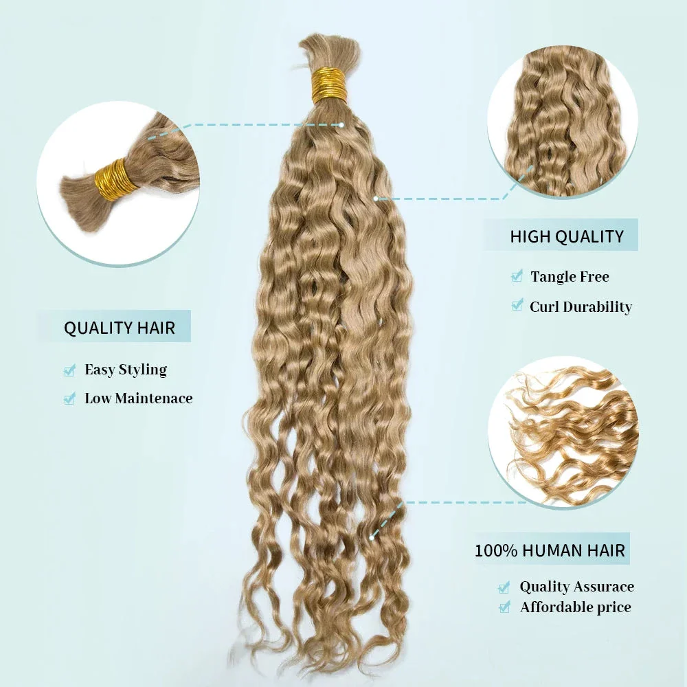 Bulk Human Hair For Braiding #27 Water Wave - Image 5