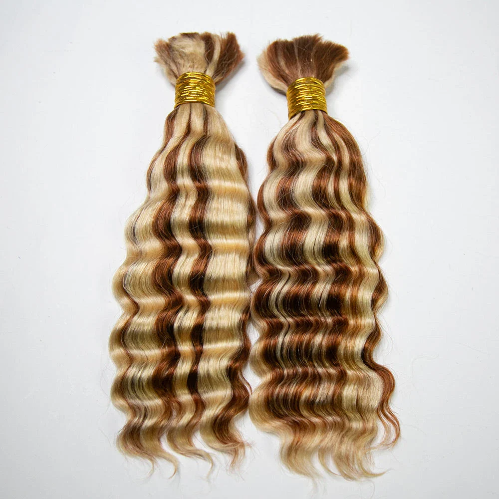 Bulk Human Hair For Braiding #30/613 Deep Wave 12" E1【CLEARANCE】 - Image 2
