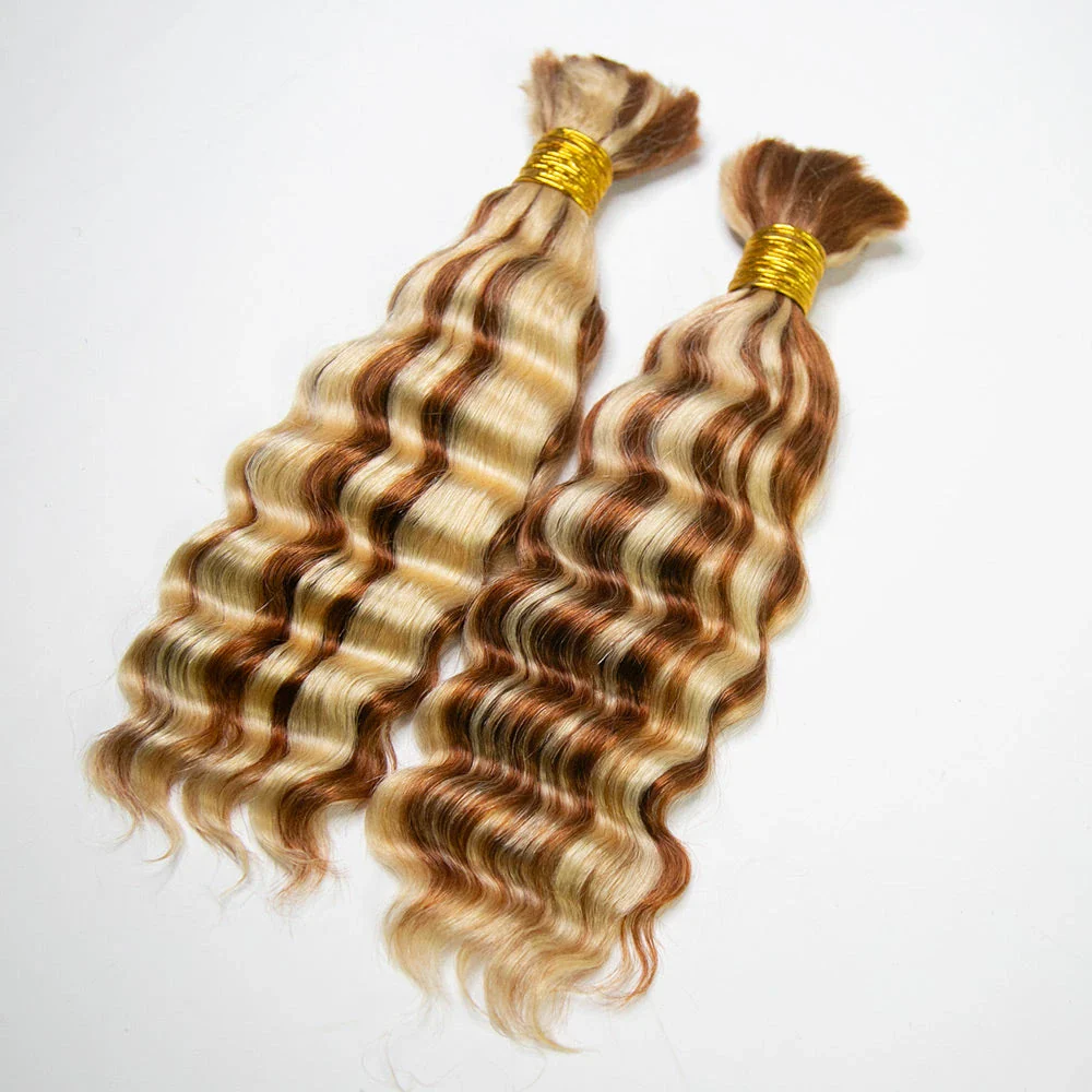 Bulk Human Hair For Braiding #30/613 Deep Wave 12" E1【CLEARANCE】 - Image 3