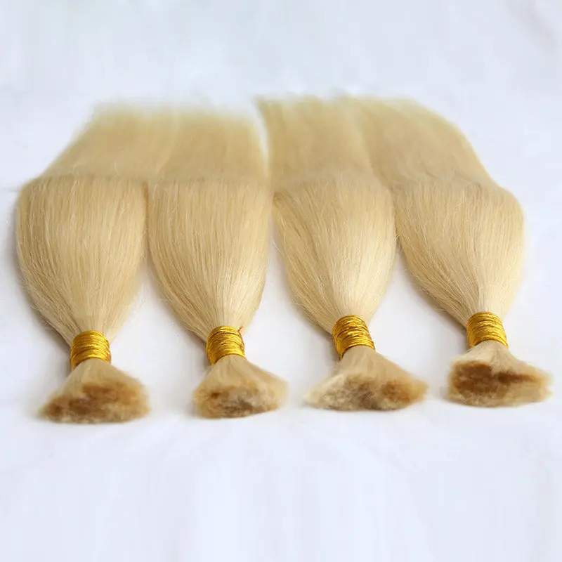 Bulk Human Hair For Braiding #613 Silk Straight - Image 5
