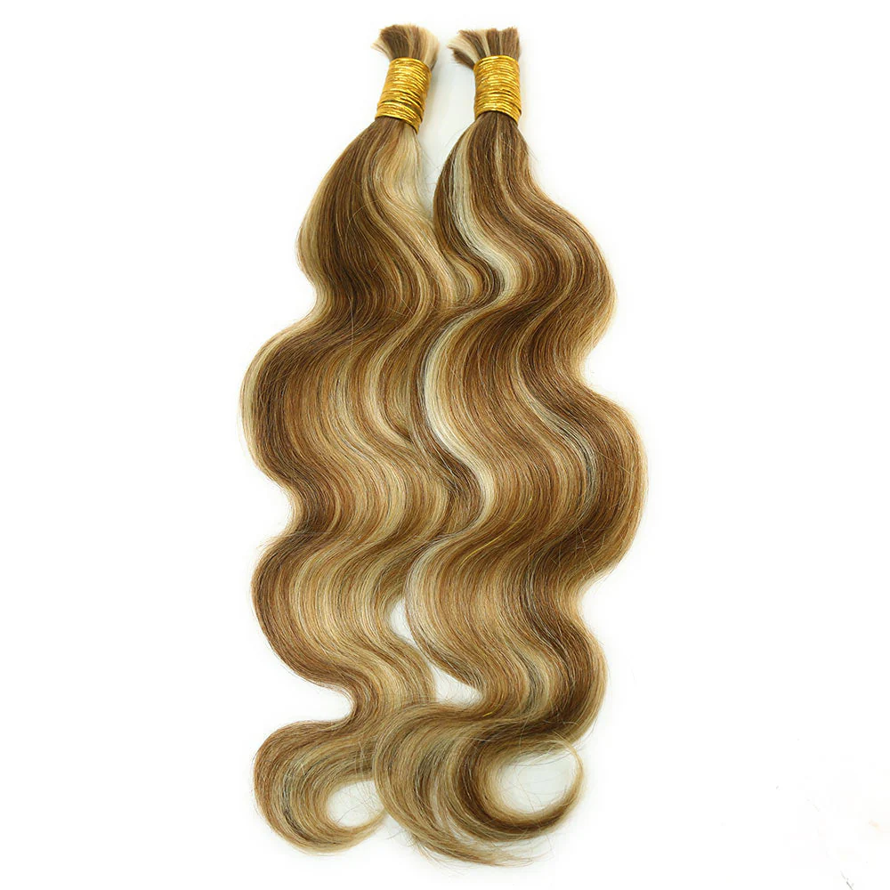 Bulk Human Hair For Braiding Blend #27/30/613 Body Wave - Image 9