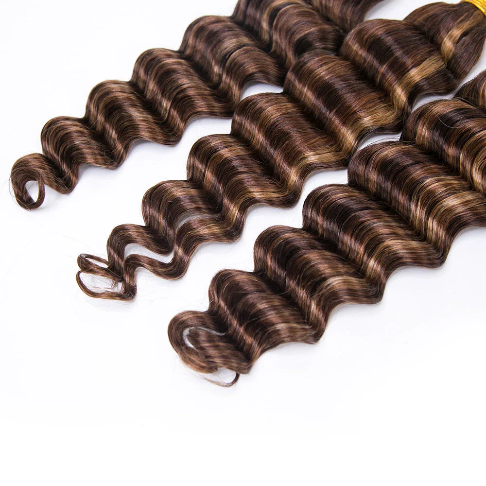 Blend #4/27/30 Bulk Human Hair For Braiding Loose Deep Wave - Image 10