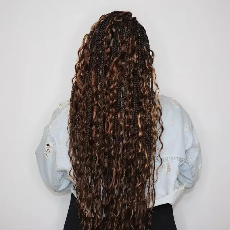 Blend #4/27/30 Bulk Human Hair For Braiding Loose Deep Wave - Image 3