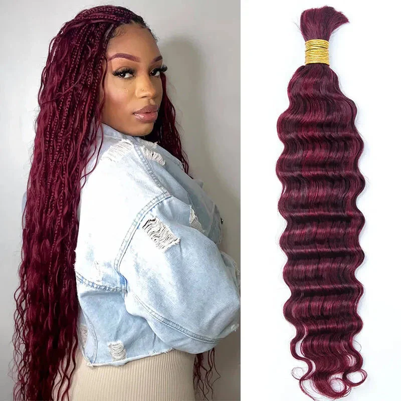 Blend #4/27/30 Bulk Human Hair For Braiding Loose Deep Wave - Image 13