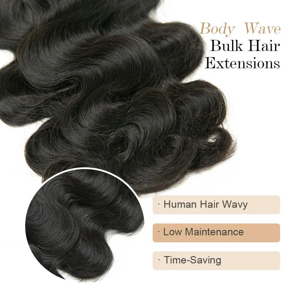 Body Wave Bulk Human Hair For Braiding - Image 3
