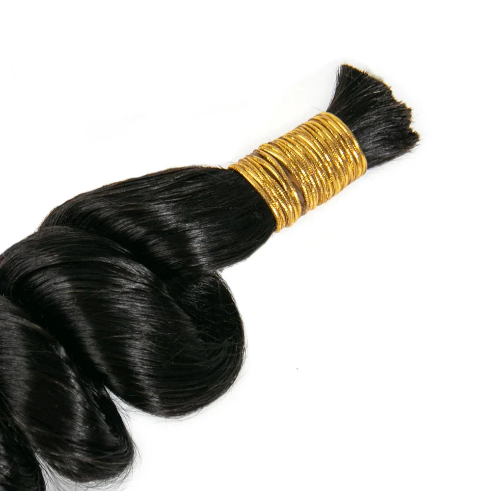 Loose Wave Human Braiding Hair | Bulk Human Hair Extensions - Image 10