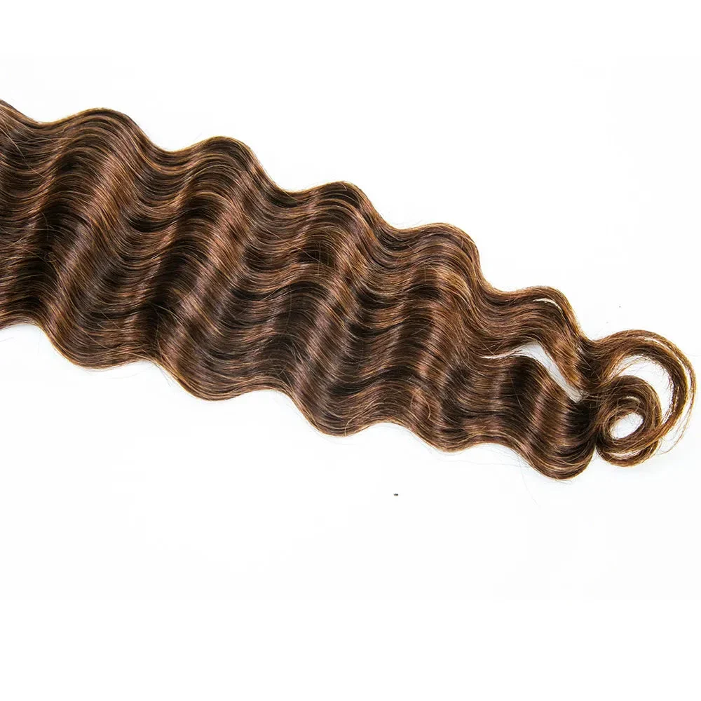 Bulk Human Hair For Braiding Mixed Blend #D4/30 Loose Deep Wave - Image 10