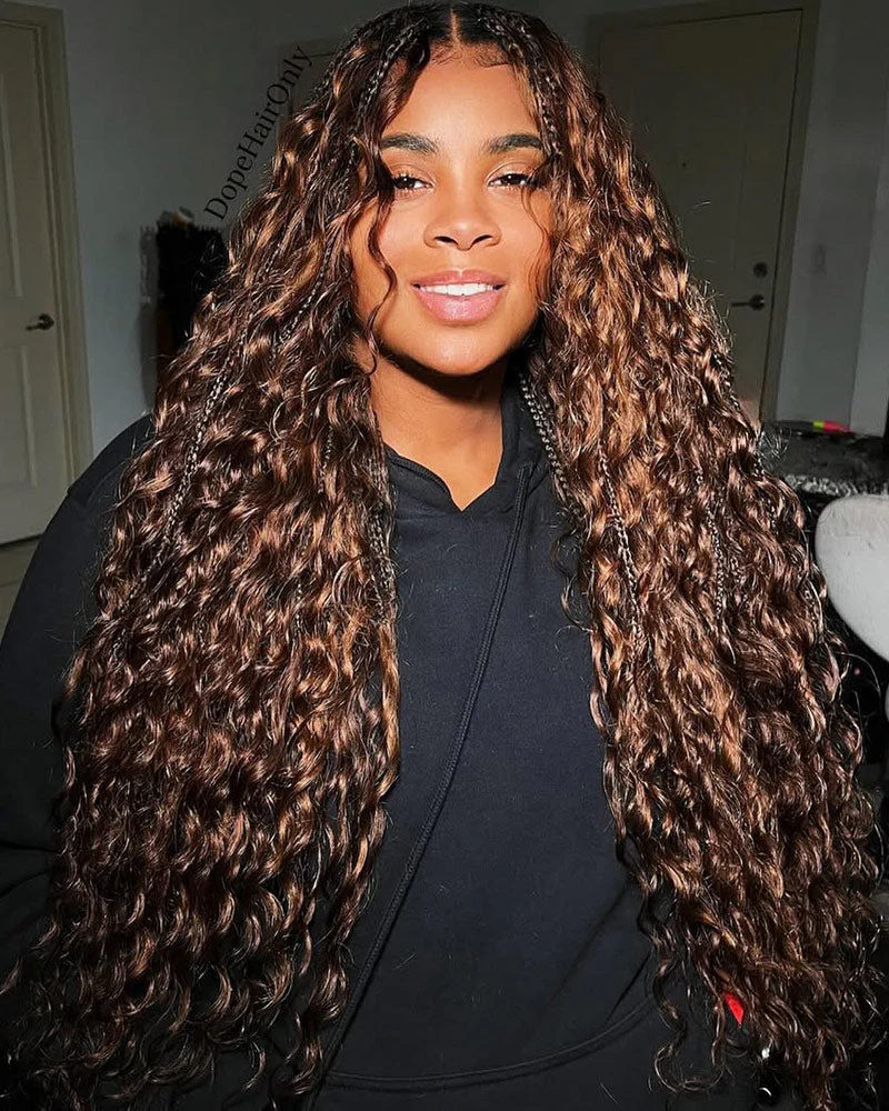 Bulk Human Hair For Braiding Mixed Blend #D4/30 Loose Deep Wave - Image 2
