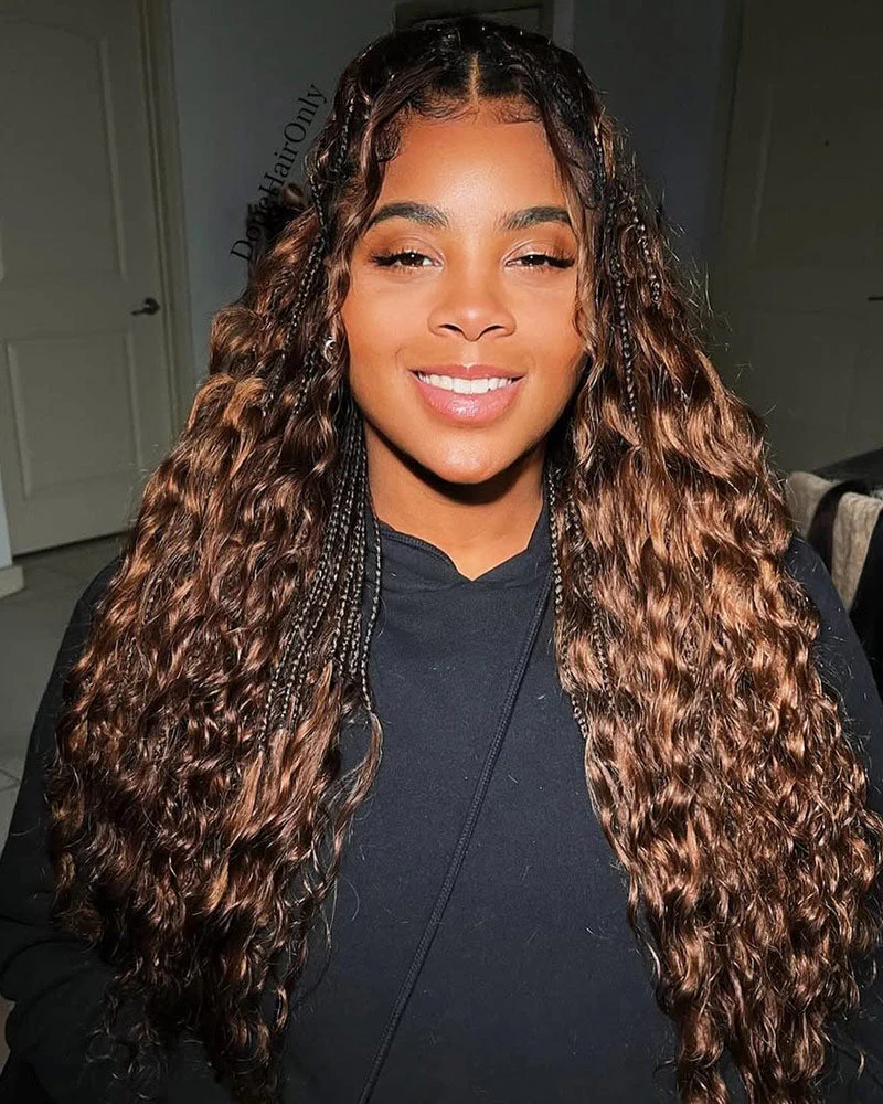 Bulk Human Hair For Braiding Mixed Blend #D4/30 Loose Deep Wave - Image 3