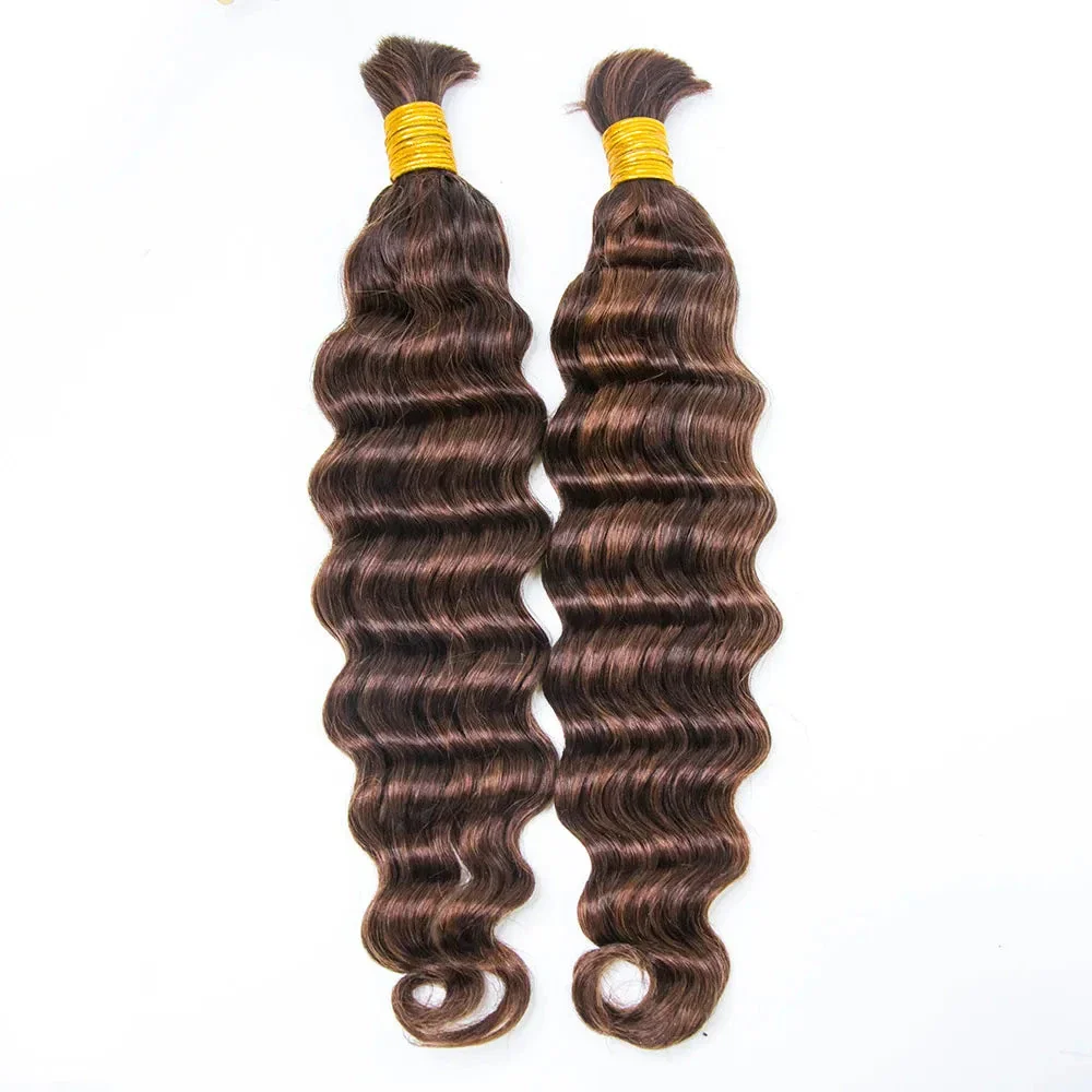 Bulk Human Hair For Braiding Mixed Blend #D4/30 Loose Deep Wave - Image 6