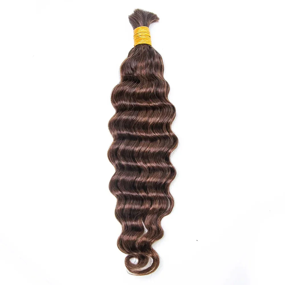 Bulk Human Hair For Braiding Mixed Blend #D4/30 Loose Deep Wave - Image 9