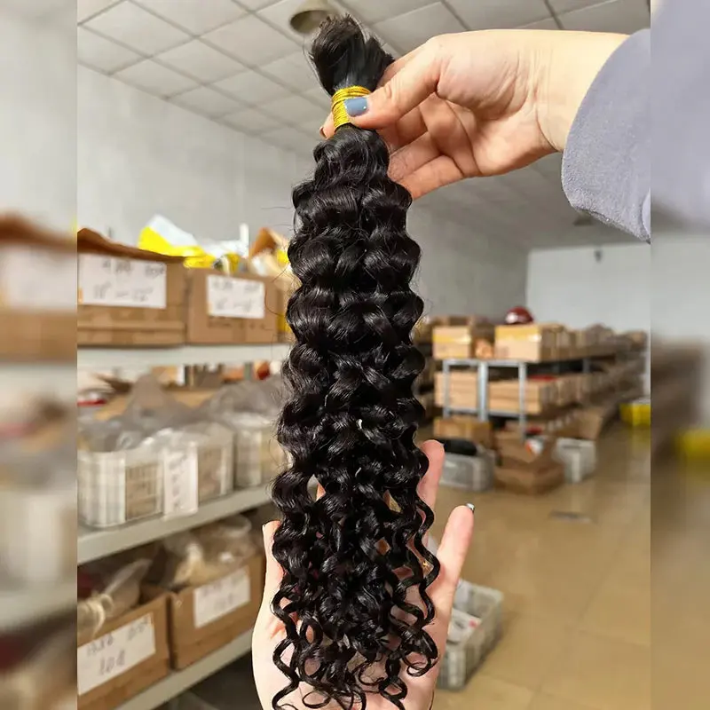 Spanish Curly Bulk Human Hair For Braiding - Image 4