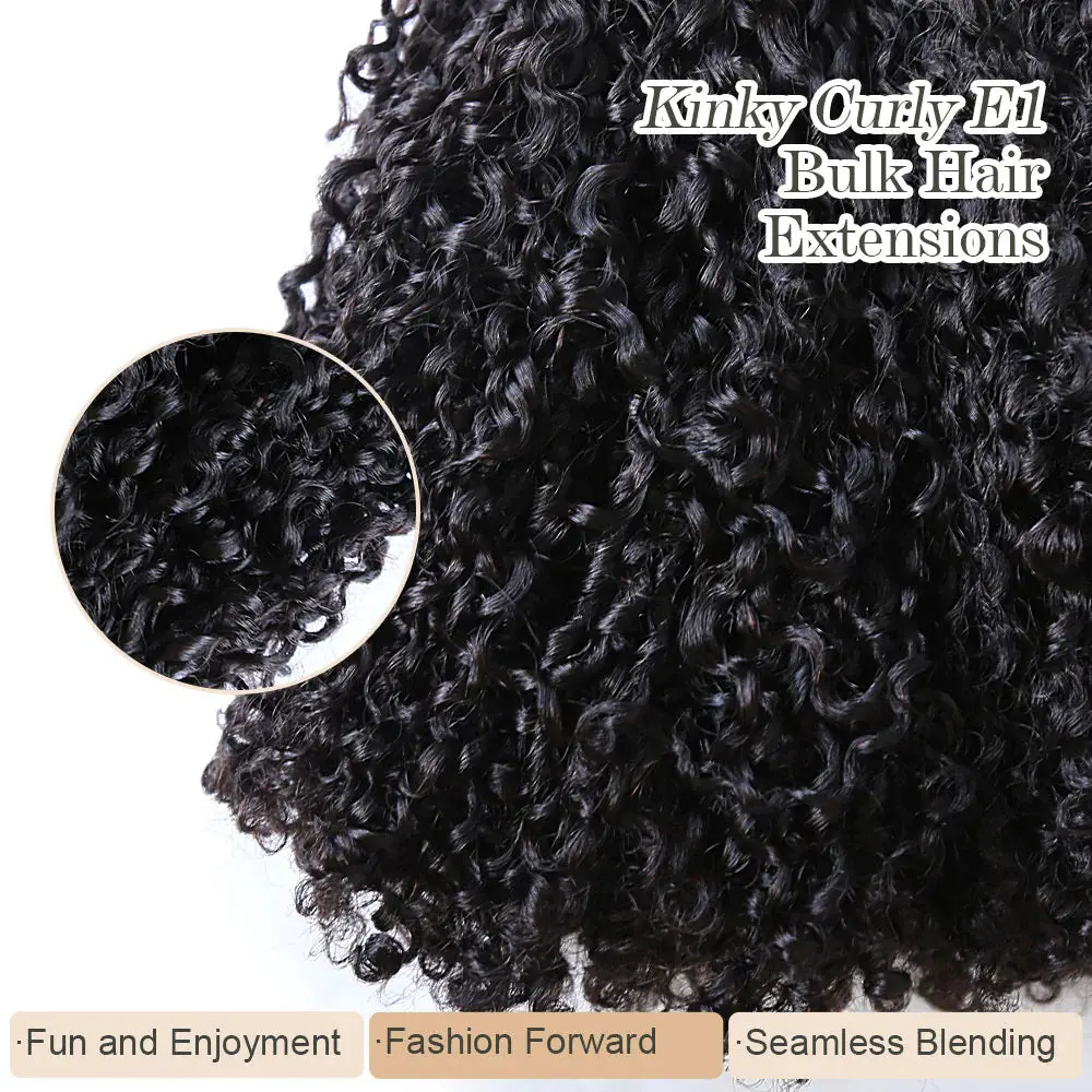 Tight Curly Bulk Human Hair For Braiding - Image 3