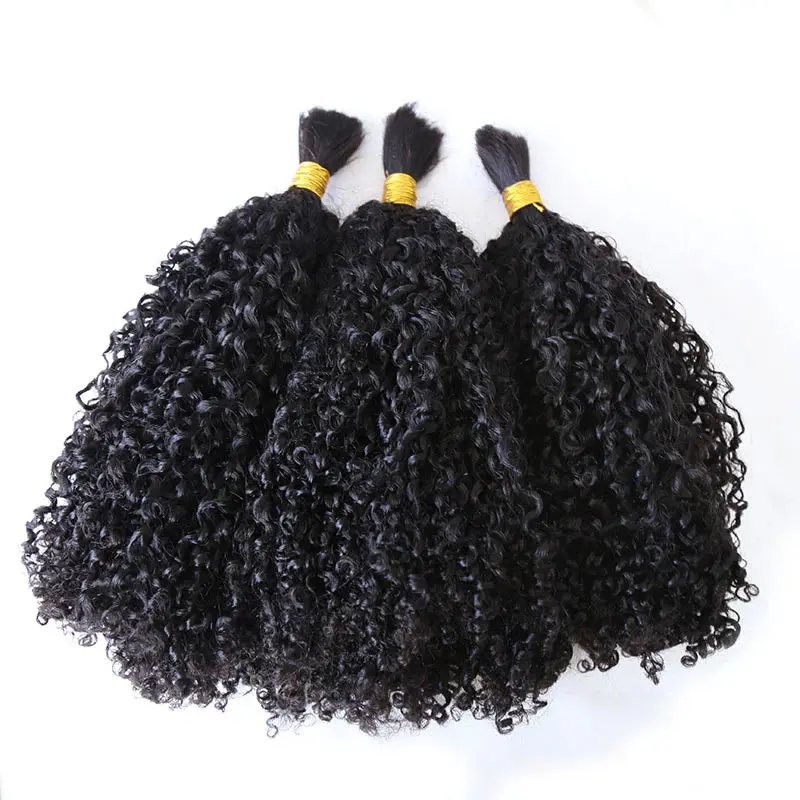 Tight Curly Bulk Human Hair For Braiding - Image 6