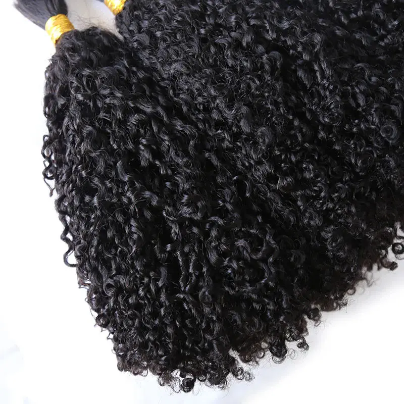 Tight Curly Bulk Human Hair For Braiding - Image 7