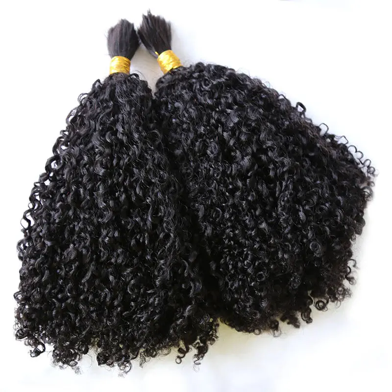 Tight Curly Bulk Human Hair For Braiding - Image 8