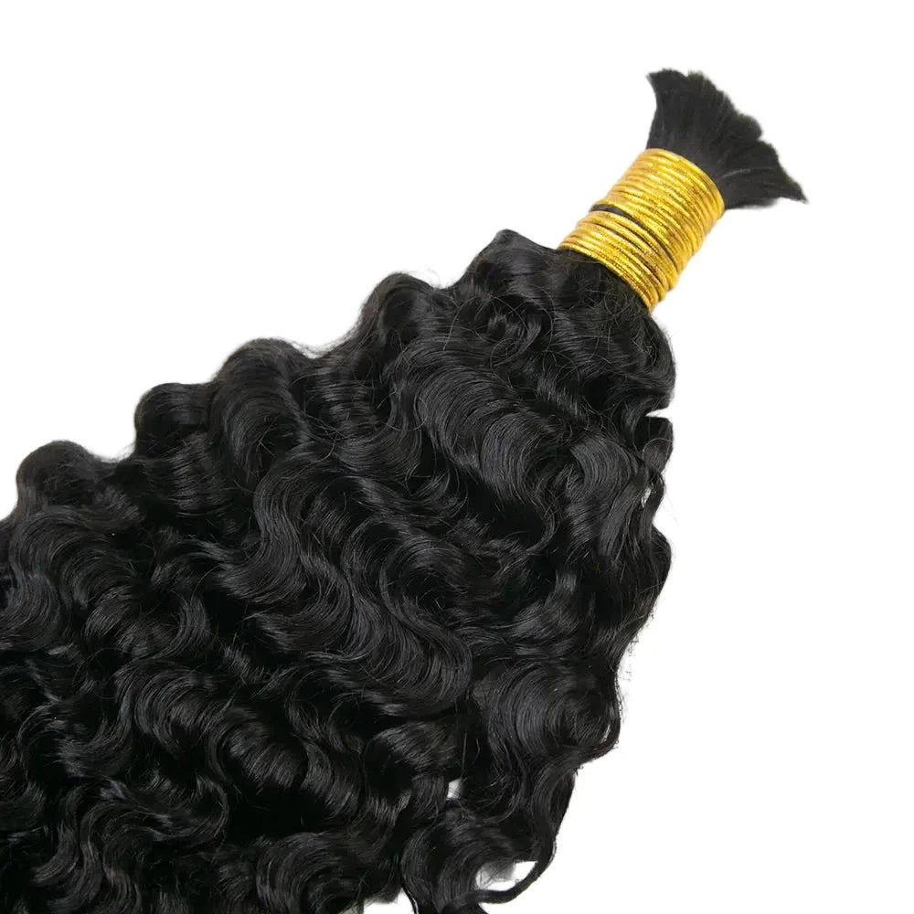 Water Burmese Curly Bulk Human Hair For Braiding - Image 4