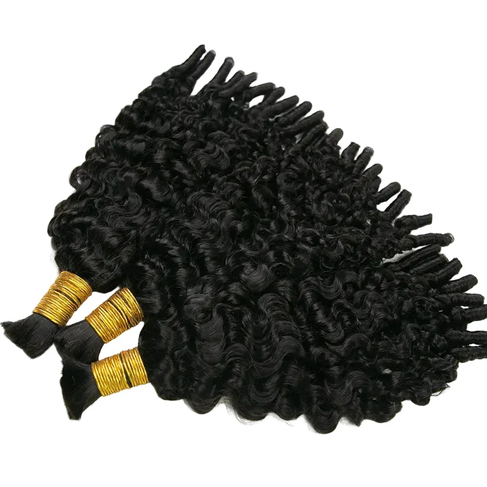 Water Burmese Curly Bulk Human Hair For Braiding - Image 6