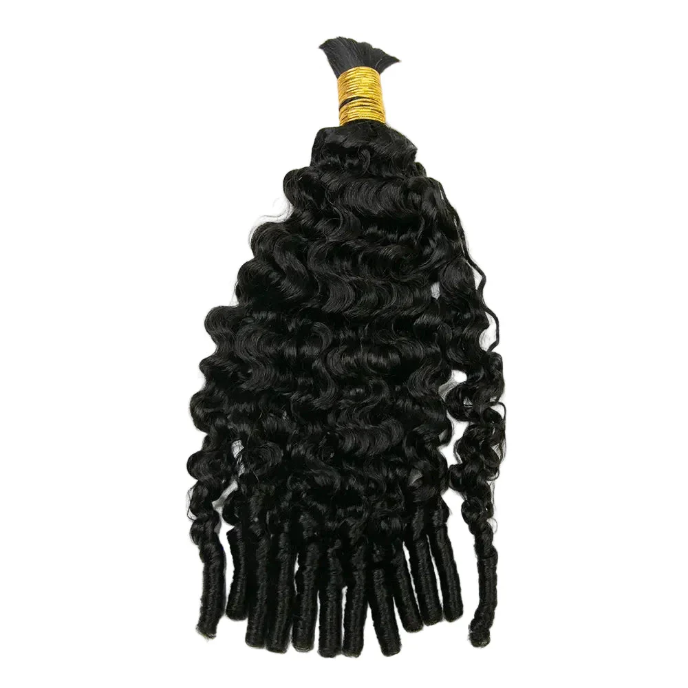 Water Burmese Curly Bulk Human Hair For Braiding - Image 8