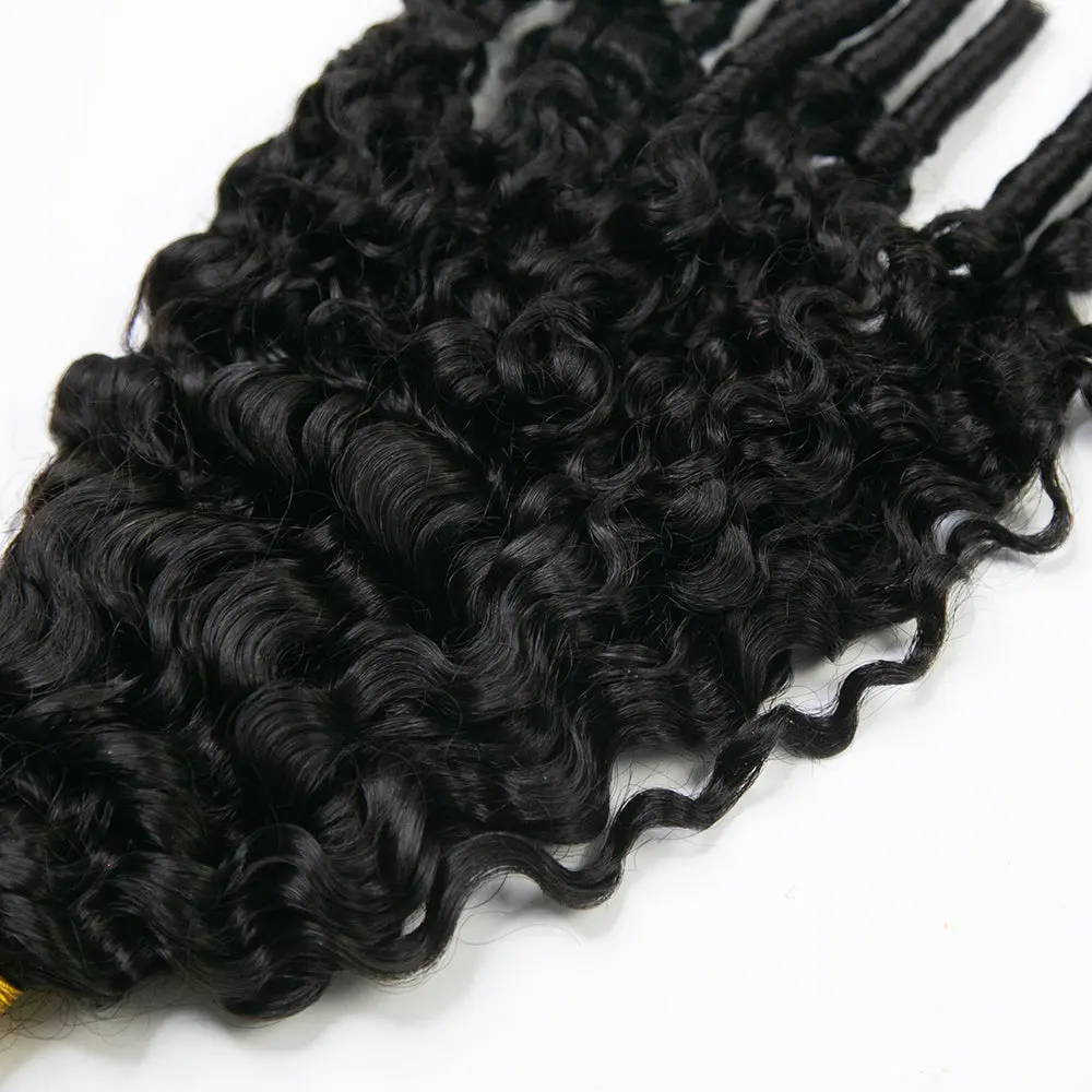 Water Burmese Curly Bulk Human Hair For Braiding - Image 9