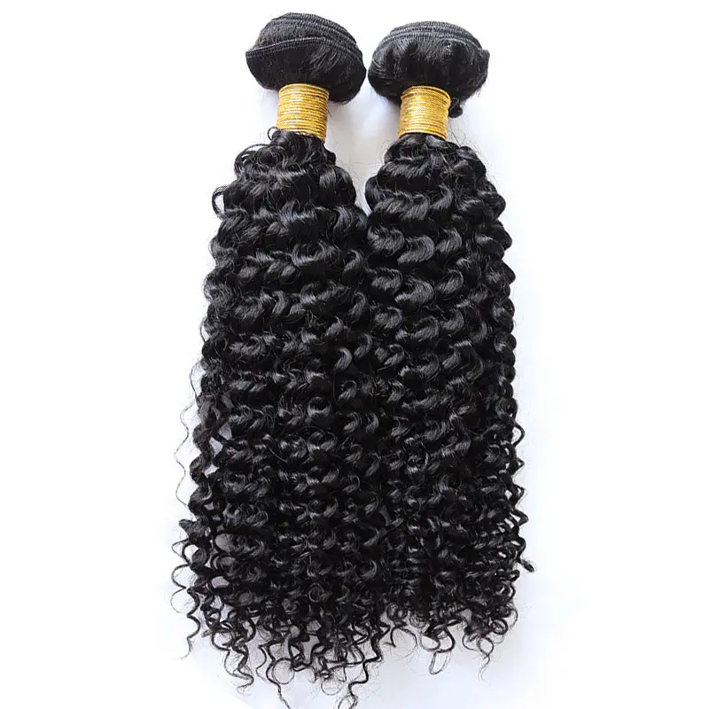 Bundles #1B Kinky Curly Human Hair Weaving - Image 4