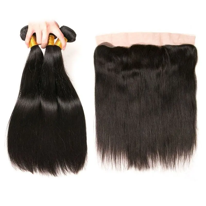 Bundles With 13x4 Lace Frontal Silky Straight Human Hair - Image 8