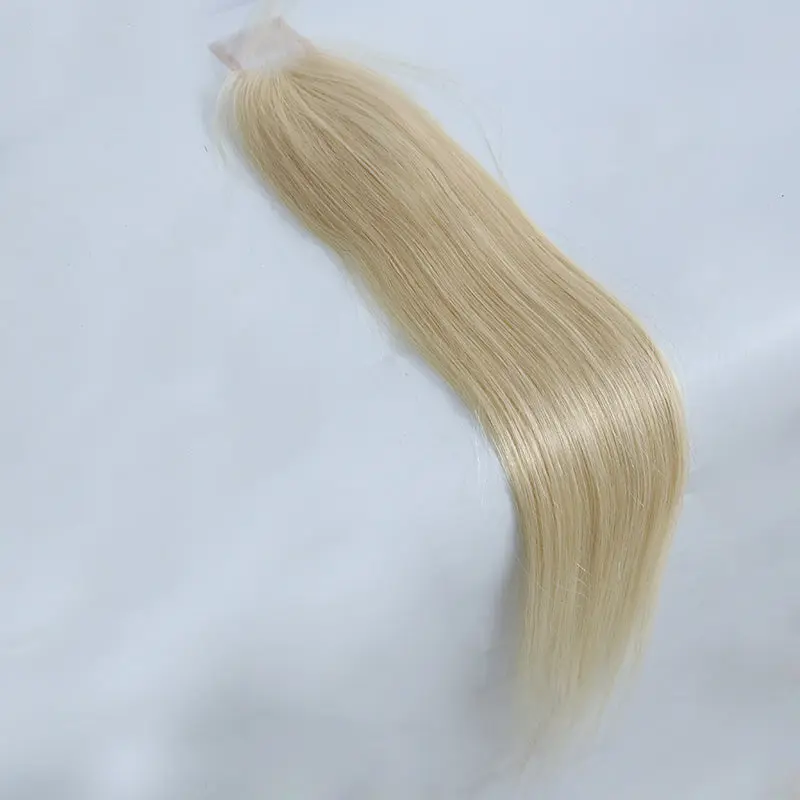 Bundles With 2x6 HD Lace Closure 613 Color Silk Straight Human Hair - Image 3