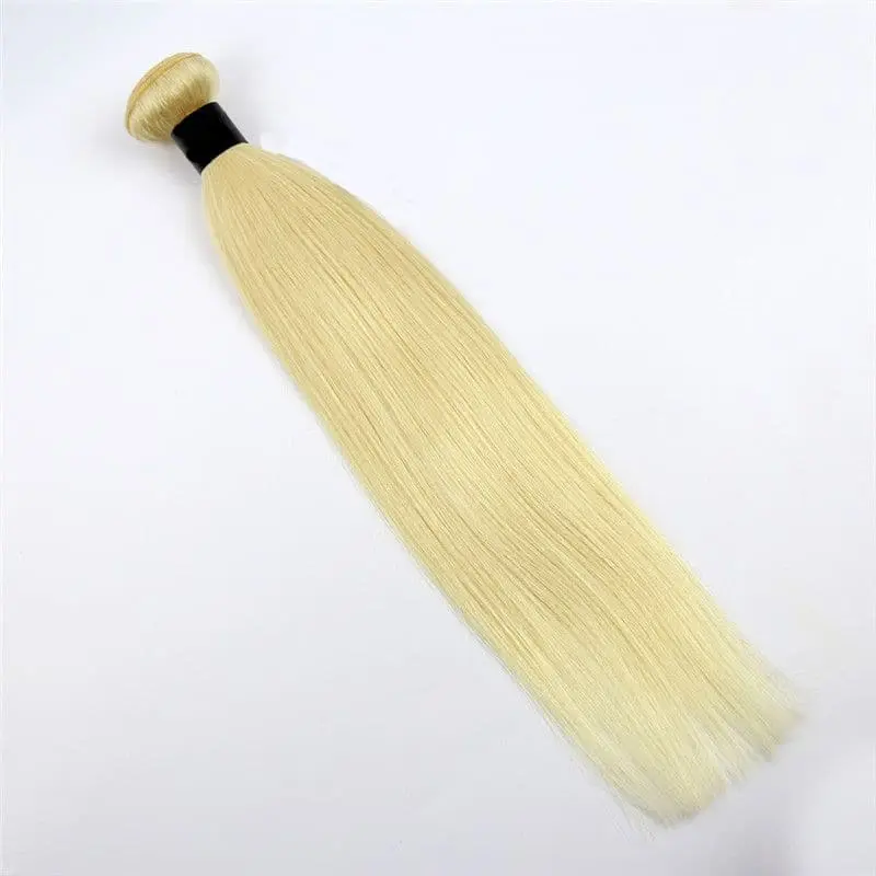 Bundles With 2x6 HD Lace Closure 613 Color Silk Straight Human Hair - Image 6