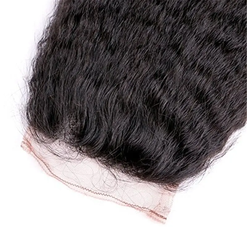 Bundles With 4x4 & 5x5 Lace Closure Kinky Straight Human Hair - Image 4