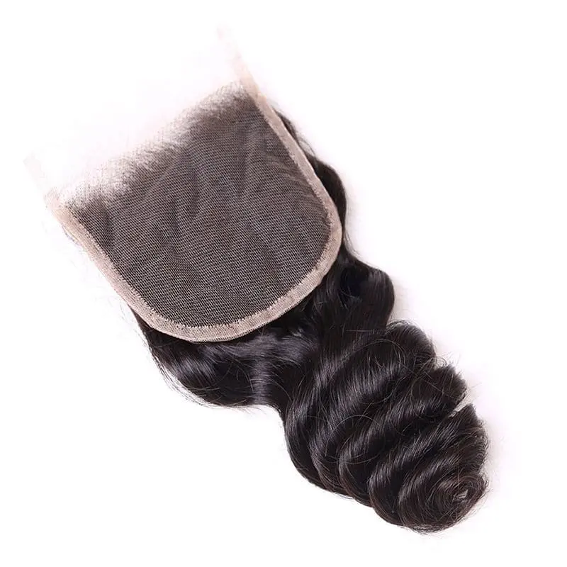 Bundles With 4x4 & 5x5 Lace Closure Loose Wave Human Hair - Image 4