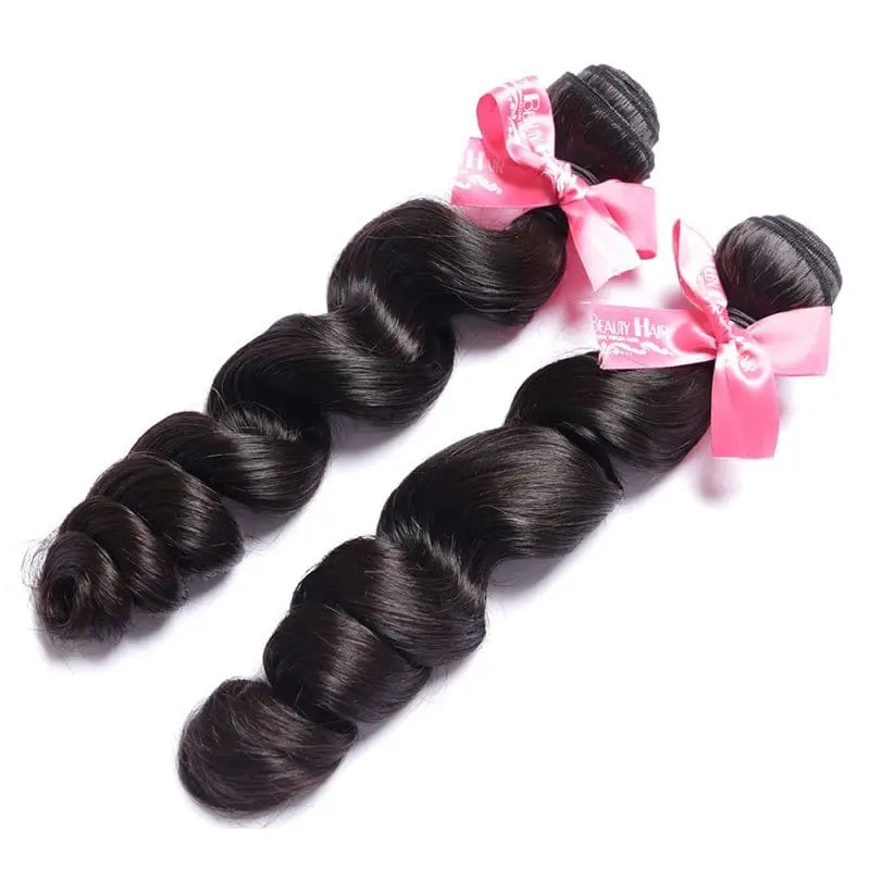 Bundles With 4x4 & 5x5 Lace Closure Loose Wave Human Hair - Image 5