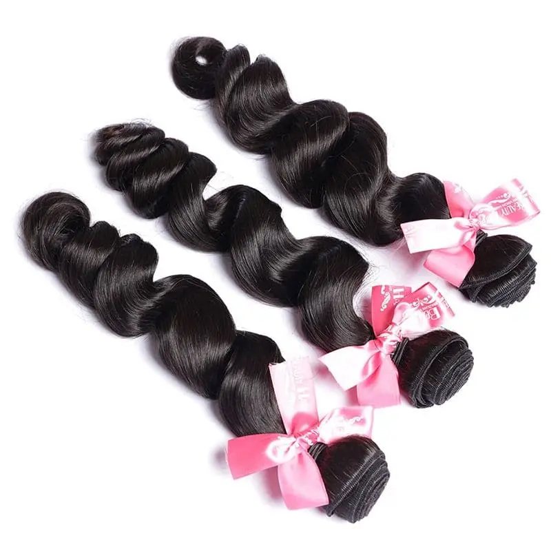 Bundles With 4x4 & 5x5 Lace Closure Loose Wave Human Hair - Image 6