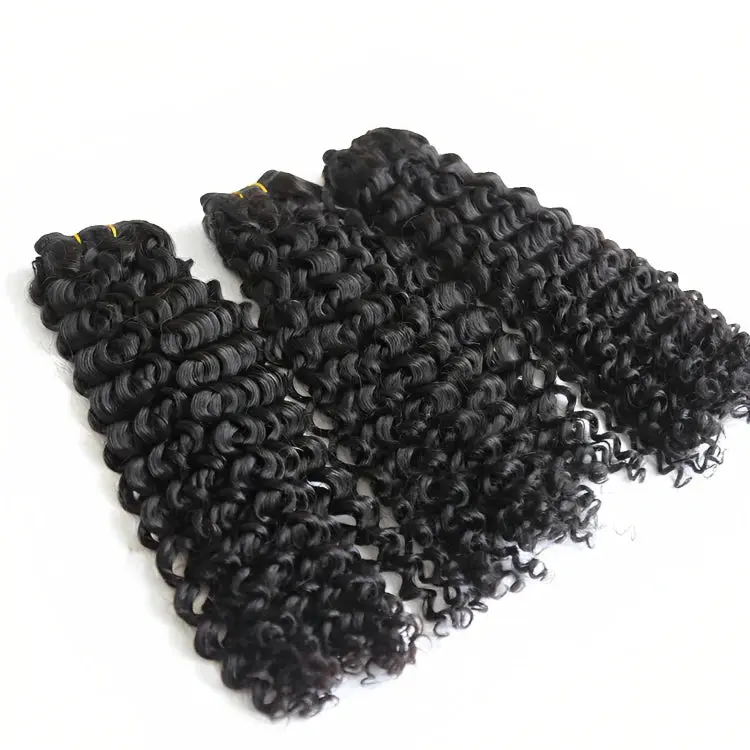 Double Drawn Bundles Burmese Curly Hair Weaving - Image 3