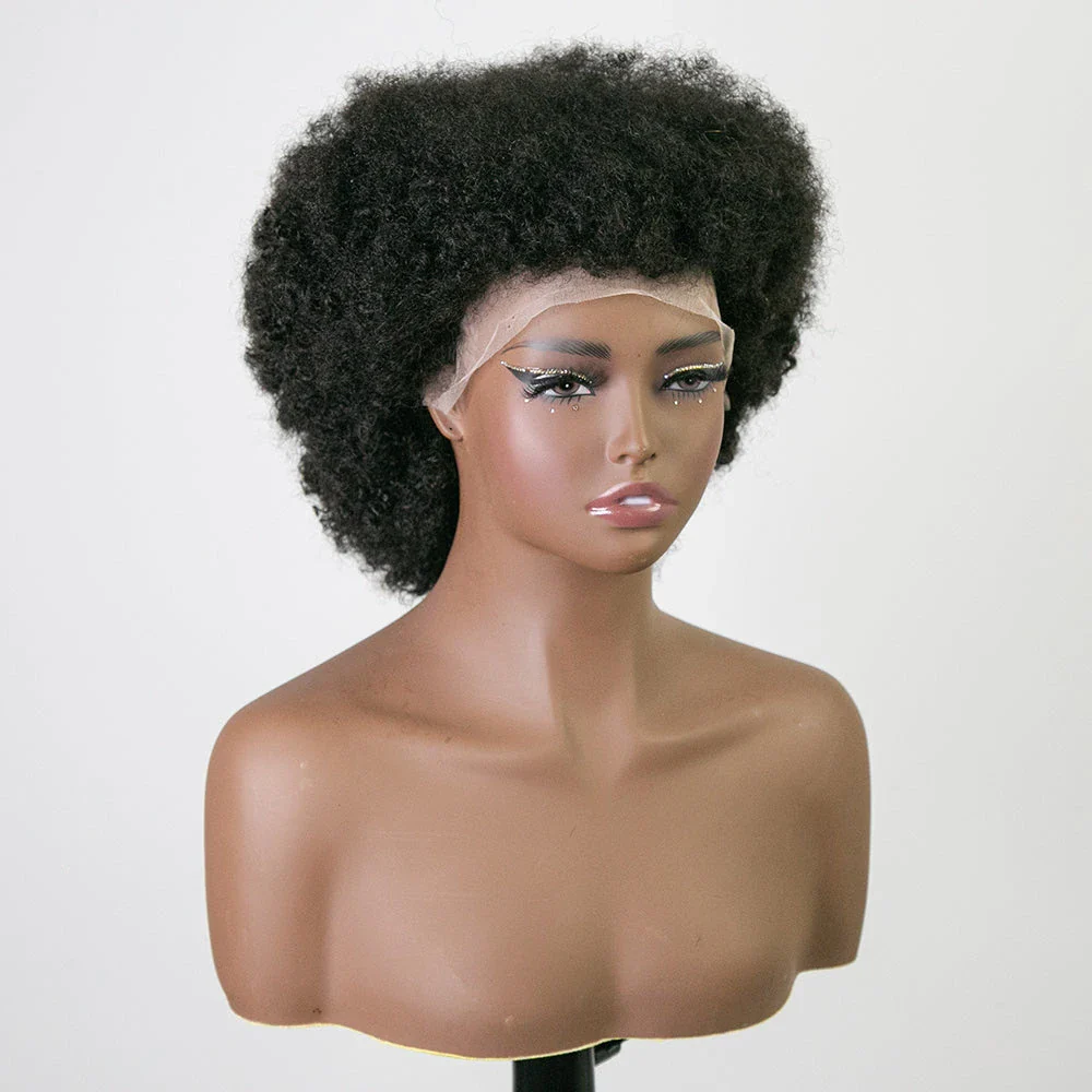 Clearance Sale Lace Afro Kinky Curly 13x6 Lace Front Human Hair E51018 - Image 4