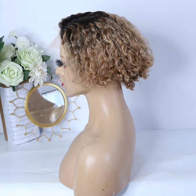 Clearance Sale T1B-27 Pixie XX02 13x4 T PART Human Hair E51037 - Image 5