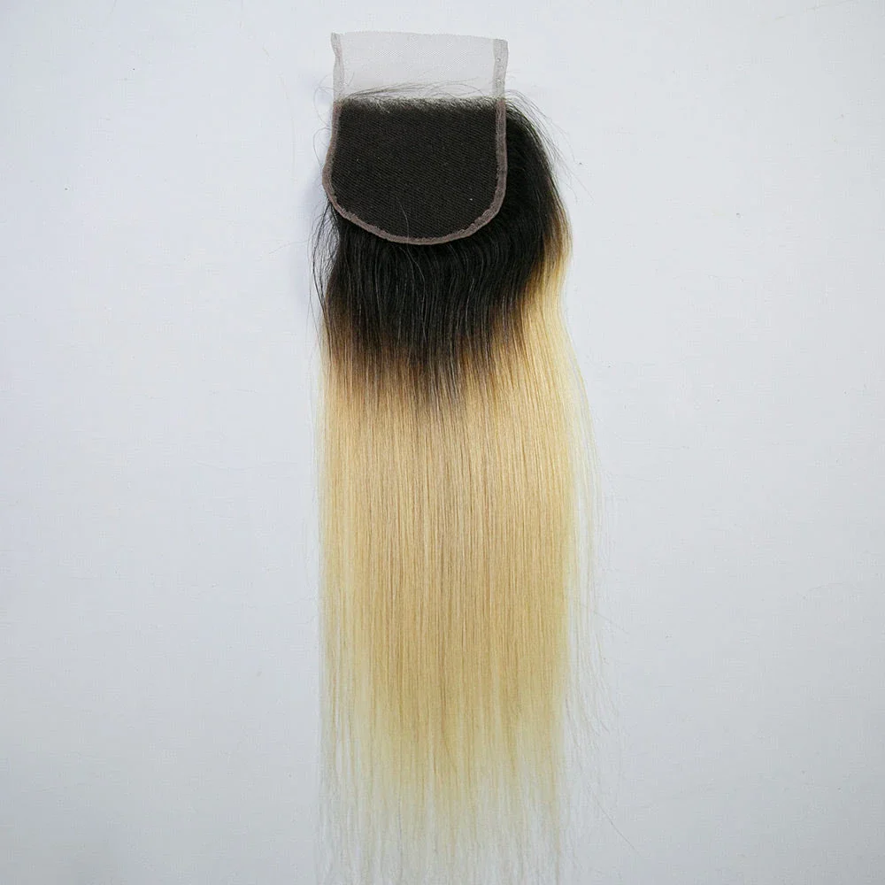 Clearance Sale T1B/613 4" x 4" Lace Closure Straight Human Hair - Image 5