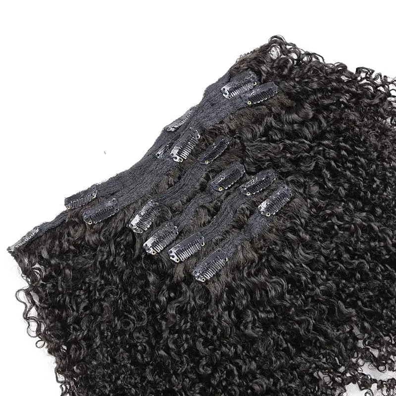 Clip In Hair Extension Tight Curly Brazilian Human Hair - Image 5