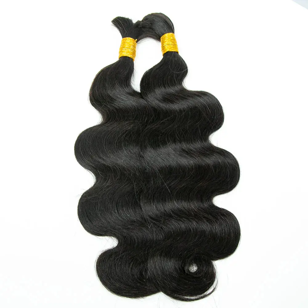 Double Drawn Bulk Human Braiding Hair Body Wave - Image 6