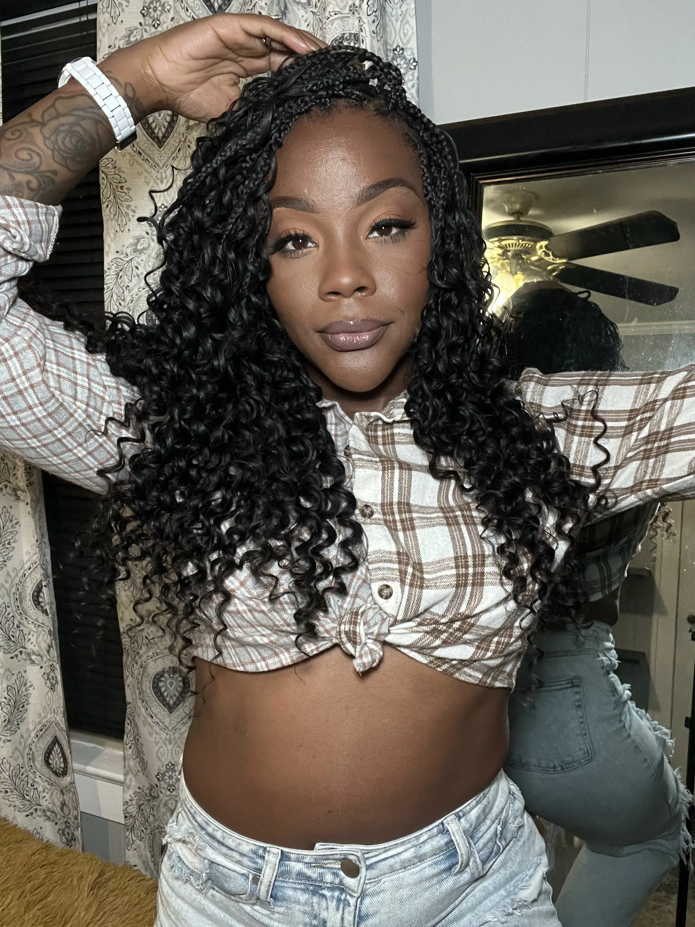 Double Drawn Bulk  Human Braiding Hair Deep Wave - Image 3