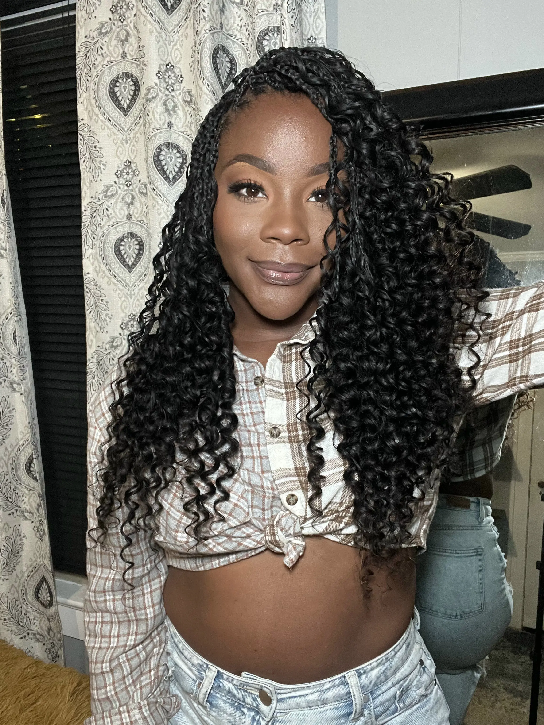 Double Drawn Bulk  Human Braiding Hair Deep Wave - Image 4