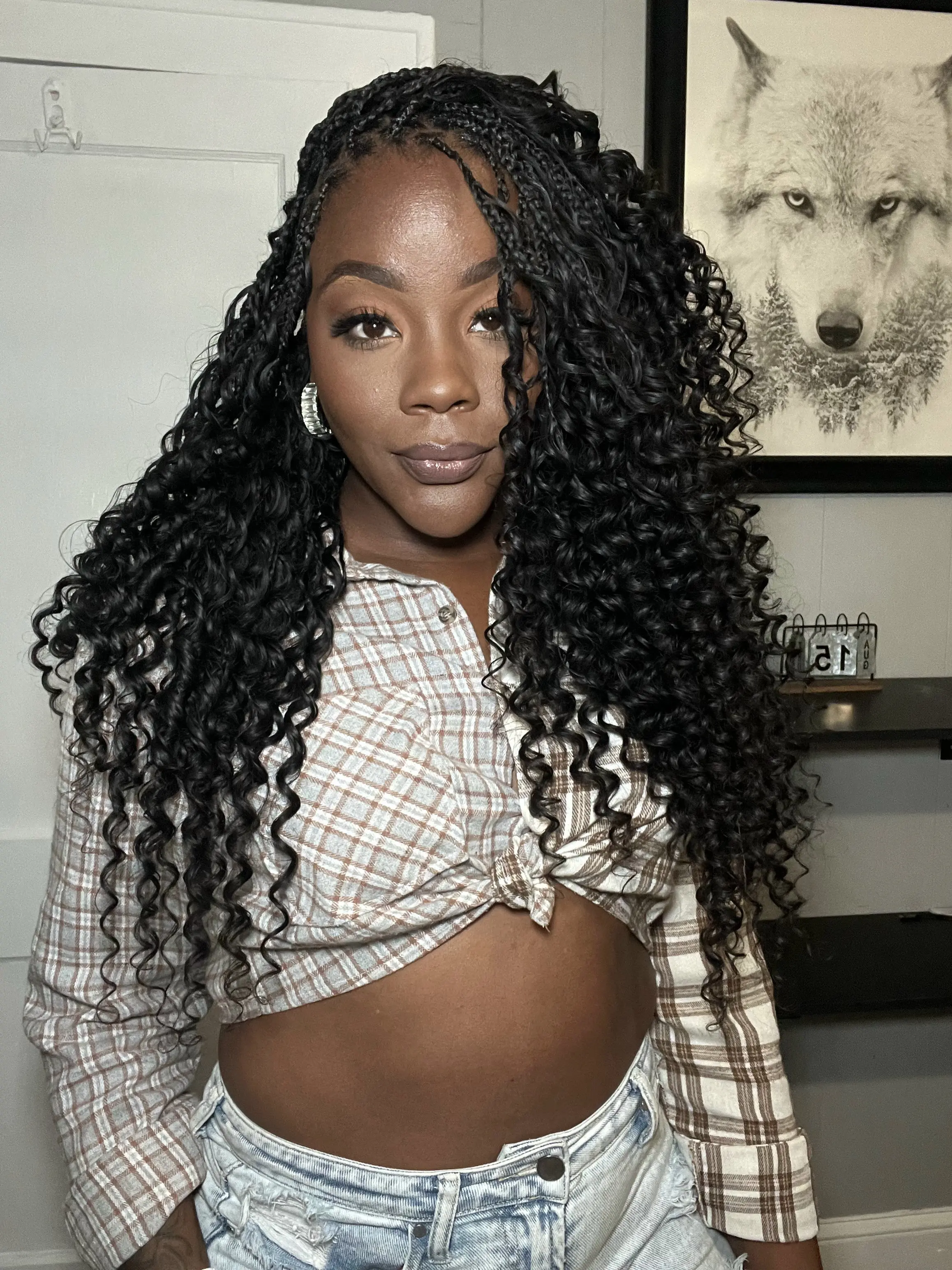 Double Drawn Bulk  Human Braiding Hair Deep Wave - Image 5