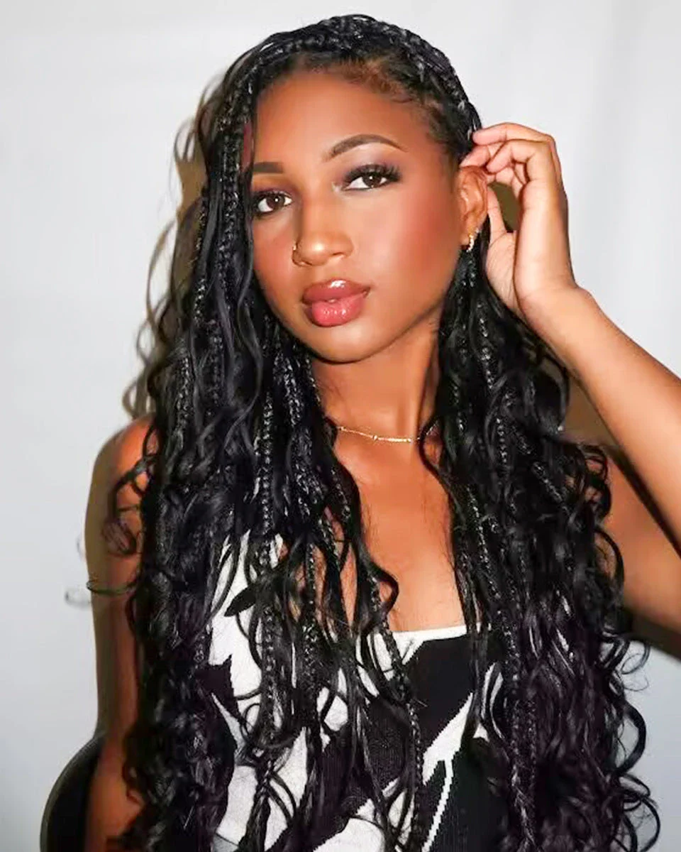 Double Drawn Bulk  Human Braiding Hair  Loose Wave - Image 5